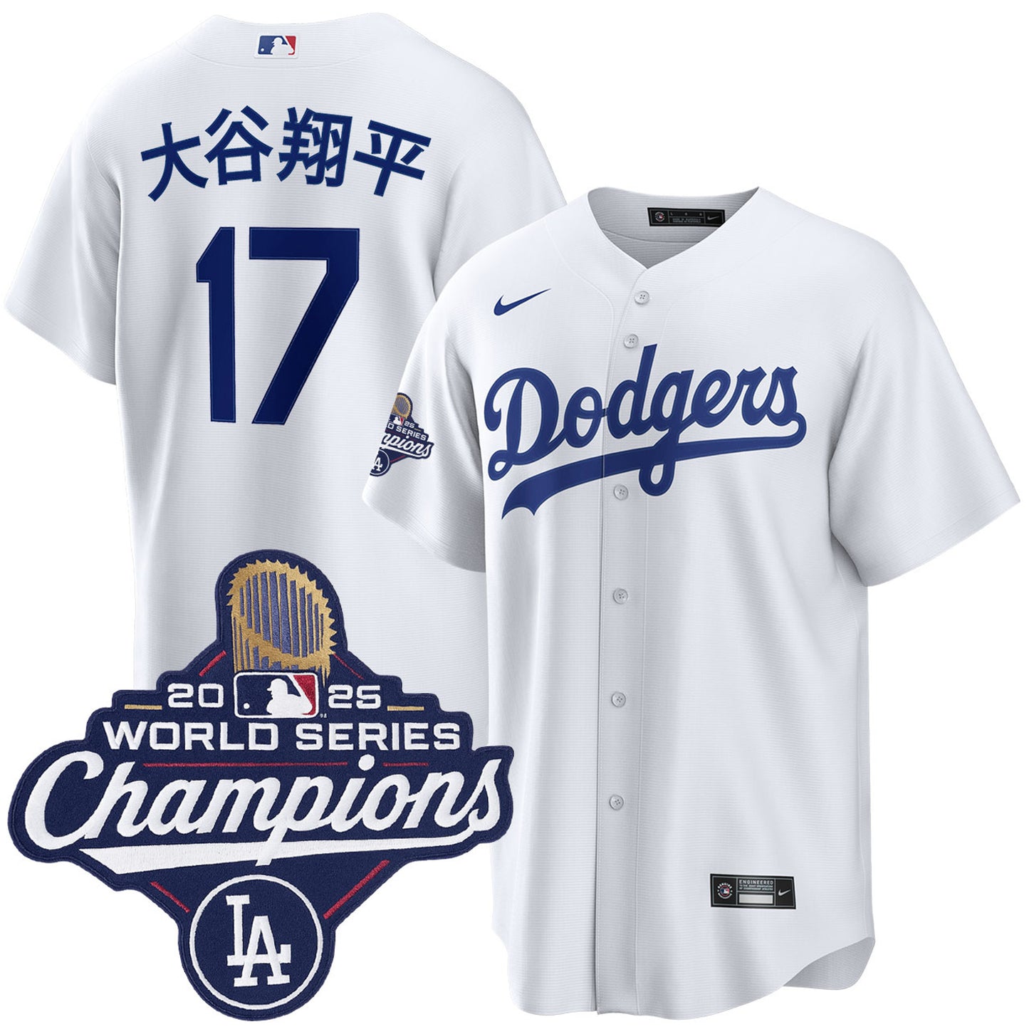 Shohei Ohtani Los Angeles Dodgers Home Kanji 2025 World Series Champions Jersey Men's