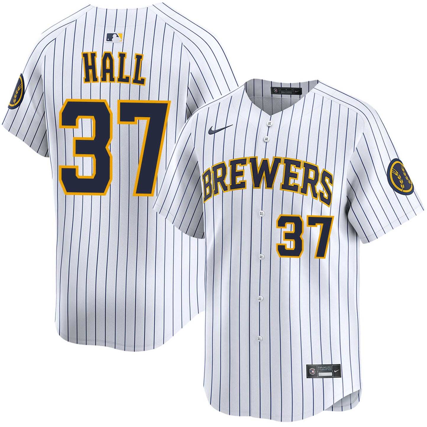 DL Hall Milwaukee Brewers Player Limited Jersey - Men's