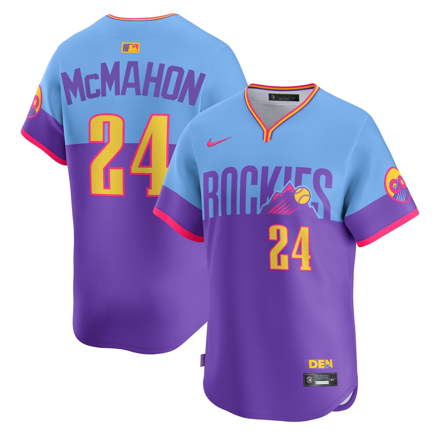 Men's Colorado Rockies Ryan McMahon Purple/Light Blue 2025 City Connect Jersey