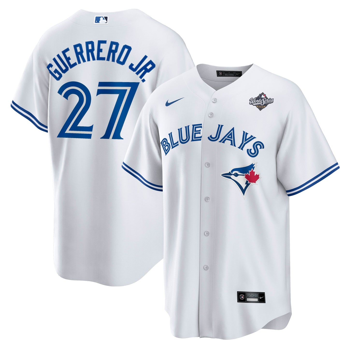 Men's Toronto Blue Jays Vladimir Guerrero Jr. White 2025 World Series Home Player Jersey