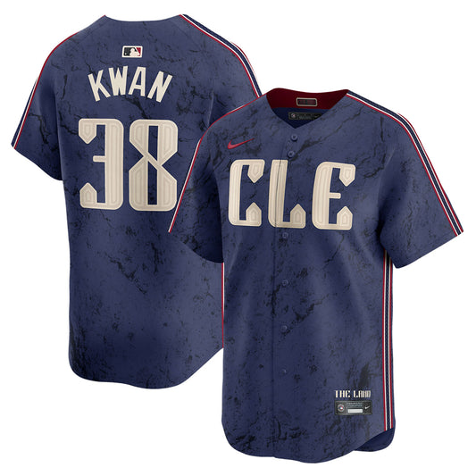 Men's Cleveland Guardians Steven Kwan Navy City Connect Player Jersey