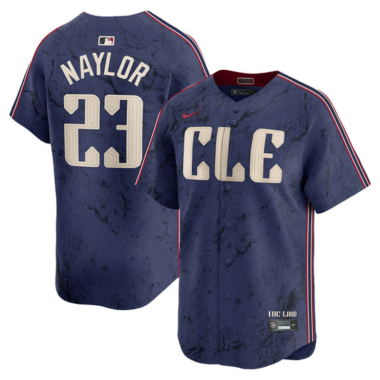 Men's Cleveland Guardians Bo Naylor Navy City Connect Player Jersey