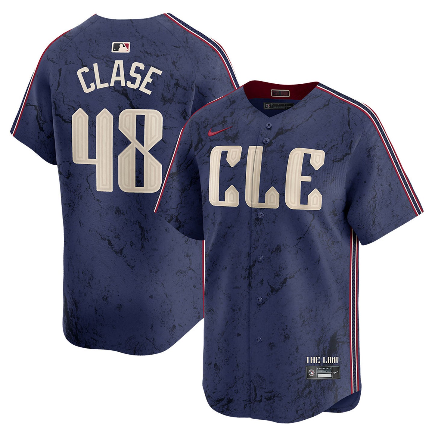 Men's Cleveland Guardians Emmanuel Clase Navy City Connect Player Jersey