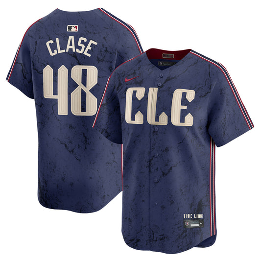 Men's Cleveland Guardians Emmanuel Clase Navy City Connect Player Jersey