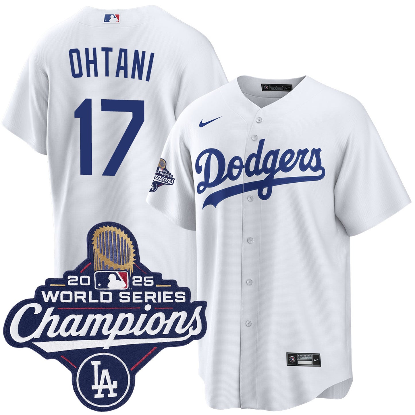 YOUTH Shohei Ohtani Los Angeles Dodgers Home 2025 World Series Champions Jersey