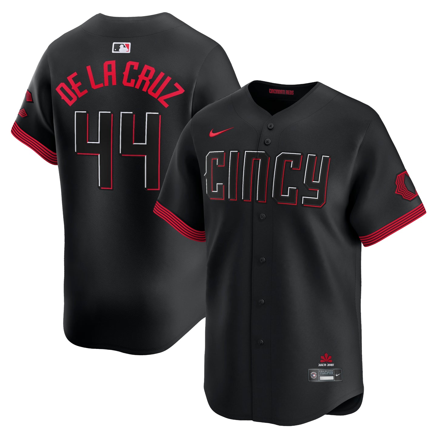 Men's Cincinnati Reds Elly De La Cruz Black City Connect Player Jersey