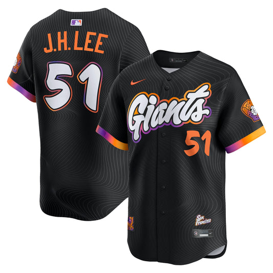 Men's San Francisco Giants Jung Hoo Lee Black 2025 City Connect Player Jersey