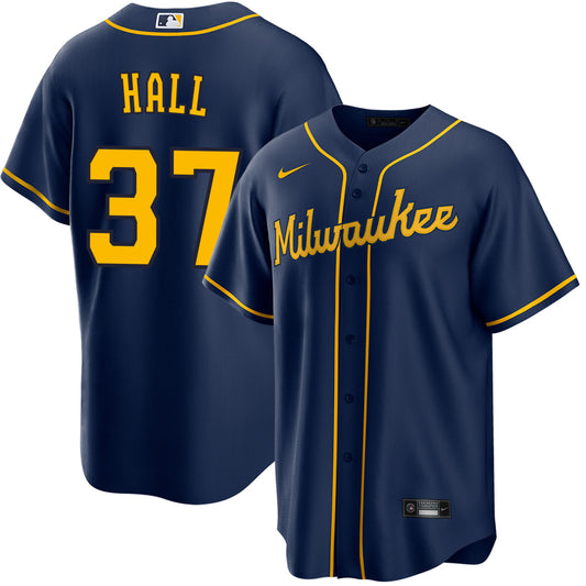 DL Hall Milwaukee Brewers Player Jersey - Men's