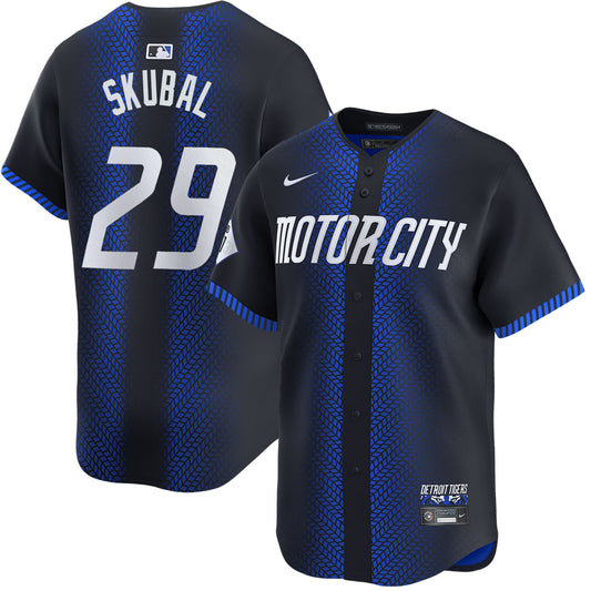 Men's Detroit Tigers Tarik Skubal Blue City Connect Player Jersey
