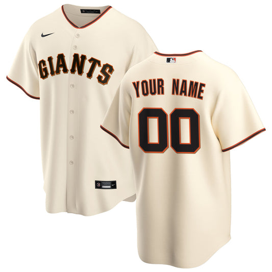 Men's San Francisco Giants Cream  Custom Jersey